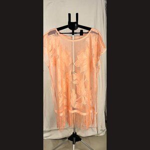 Women’s Pink Salmon Shawl One Size Lightweight Soft Cozy Wrap Scarf